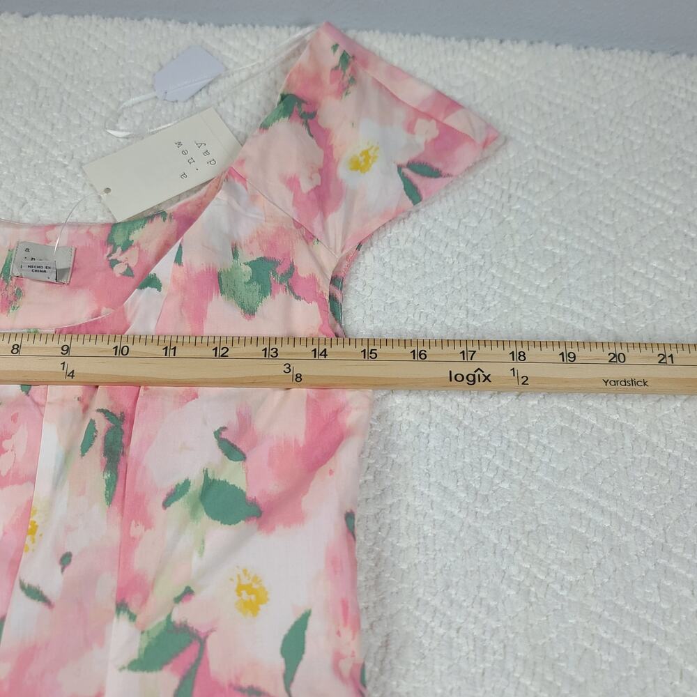 Floral fairy dainty pink dress A new day Size 4 feminine NWT soft garden party - Picture 7 of 10
